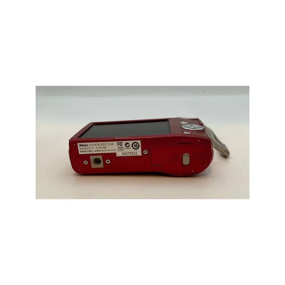 Nikon Coolpix L18 8MP Digital Camera Red For Parts Repair Untested READ